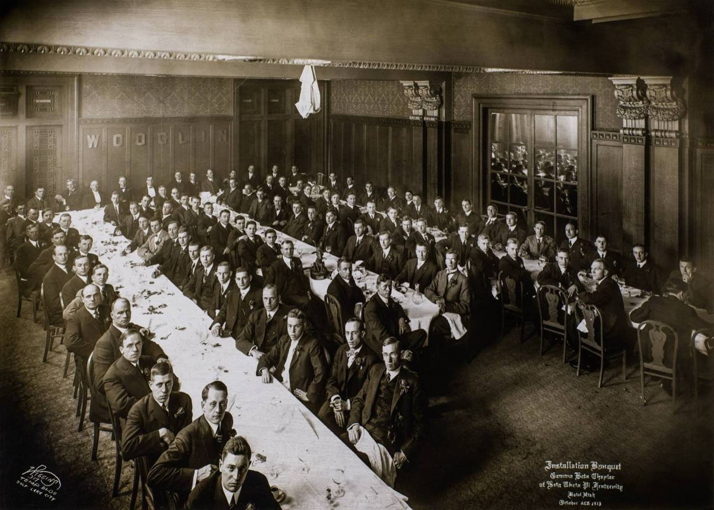 The installation banquet at the Hotel Utah, 1913