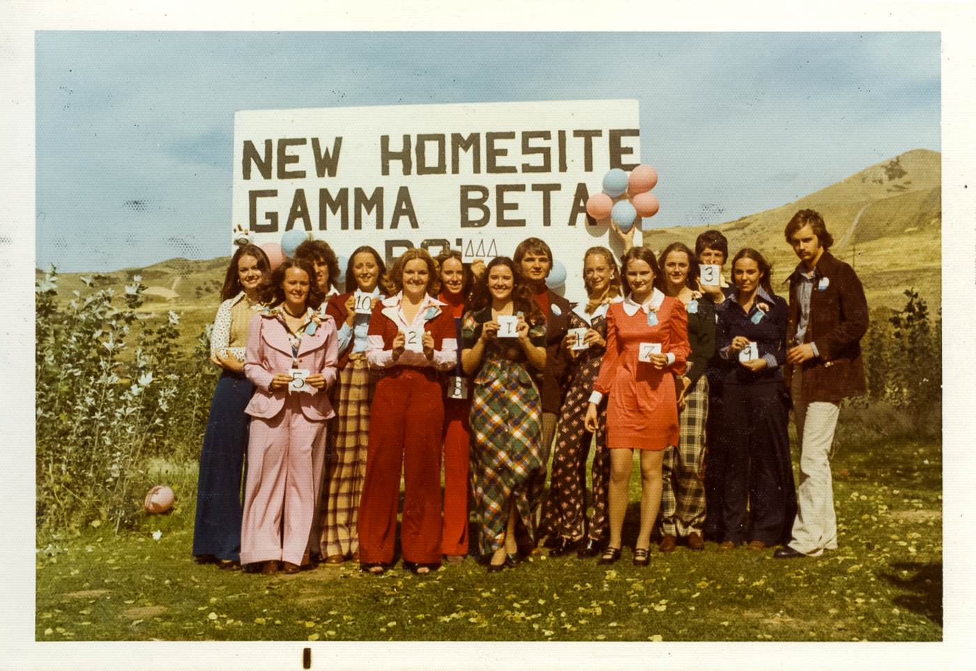 Members at a new homesite in the 1970s
