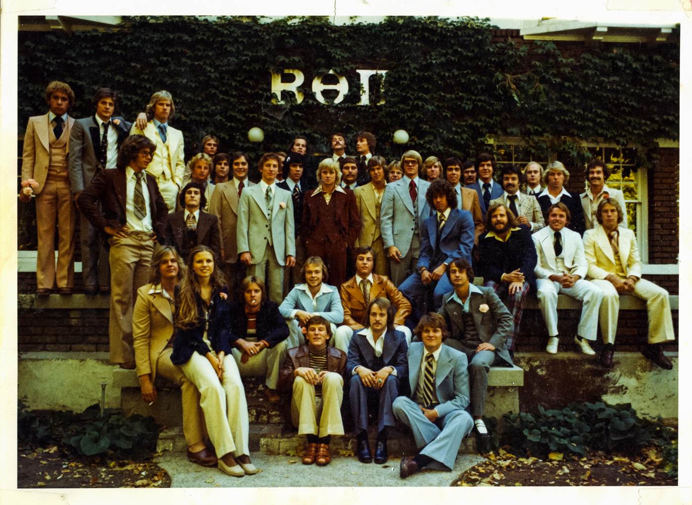 The chapter outside the house in the 1970s